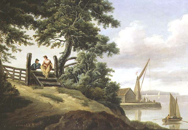 Lovers By A Gate by John Thomas Serres